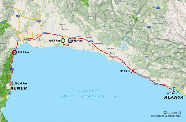 Tour of Turkey stage 4 map
